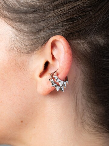 YParis - Pendientes 'Ear cuff Pike double S' en plata