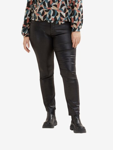 Tom Tailor Women + Slimfit Jeans i svart: framsida