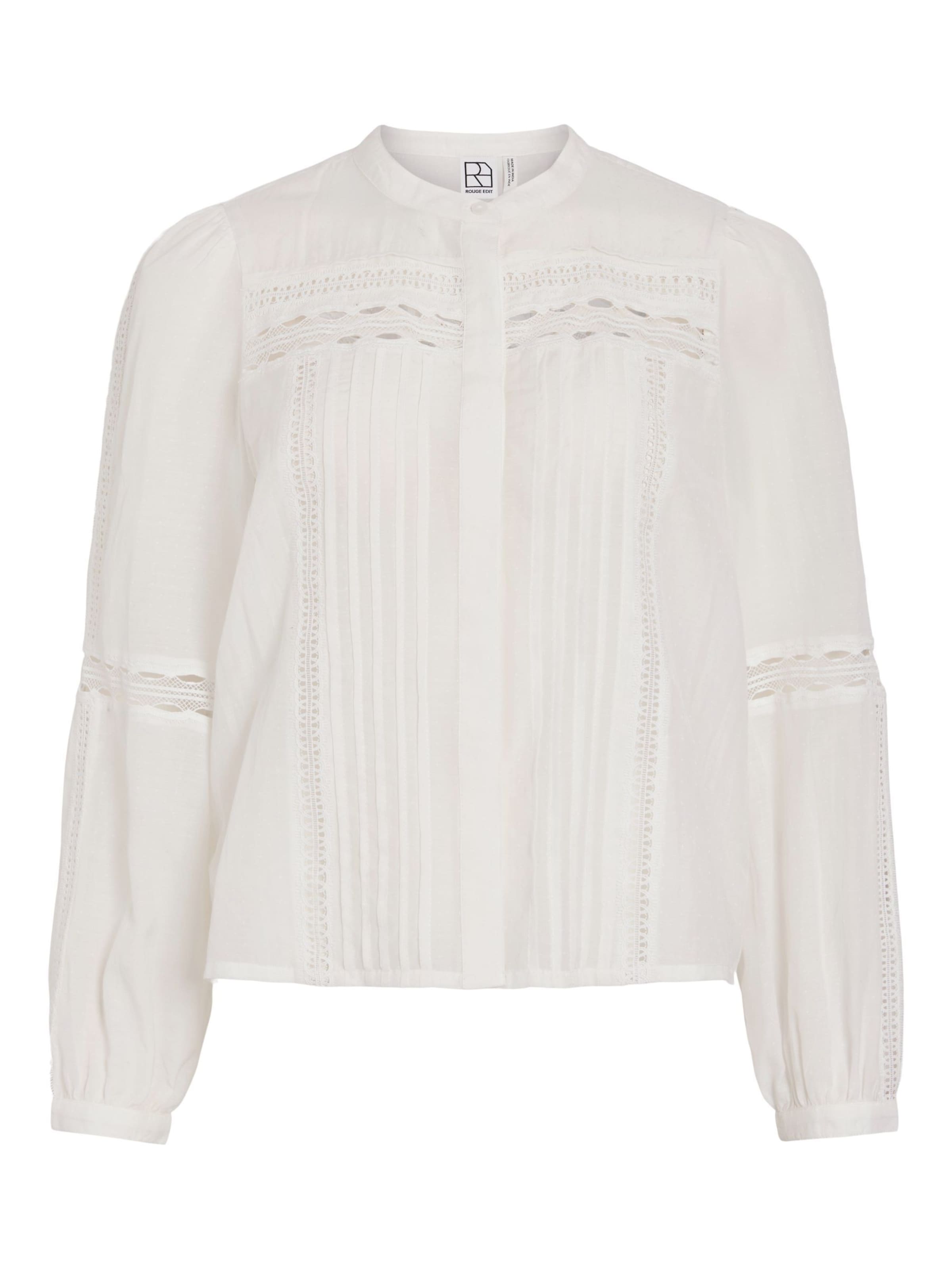 Chemisier ROUGE EDIT en blanc : devant