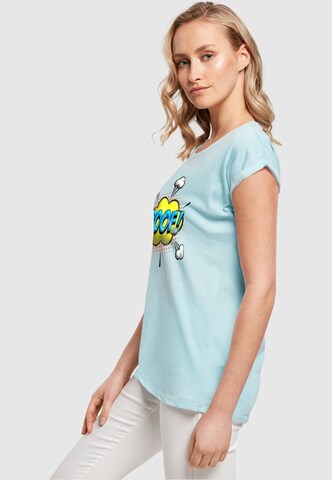 Merchcode T-Shirt 'Poof Comic' in Blau