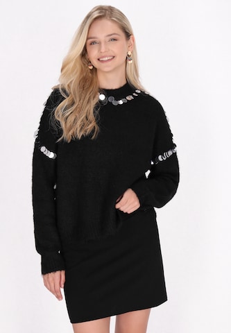 Pull-over IZIA en noir : devant