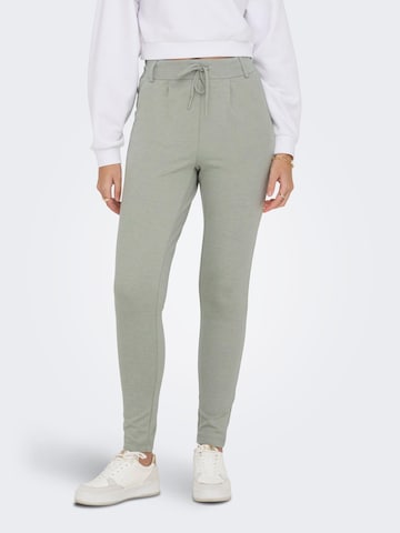 Coupe slim Pantalon à pince 'Poptrash' ONLY en vert : devant