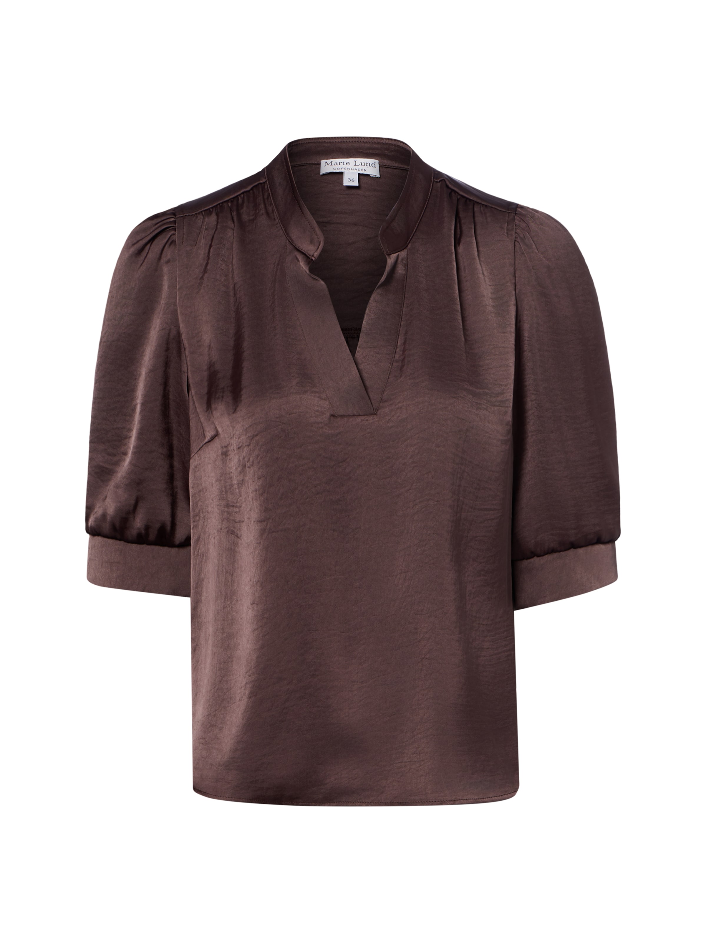 Marie Lund Blouse in Bruin: voorkant