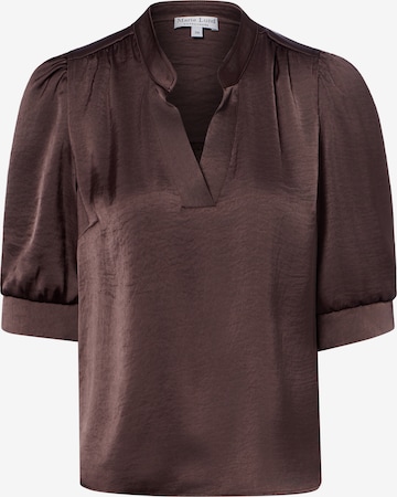 Marie Lund Bluse in Braun: Vorderseite