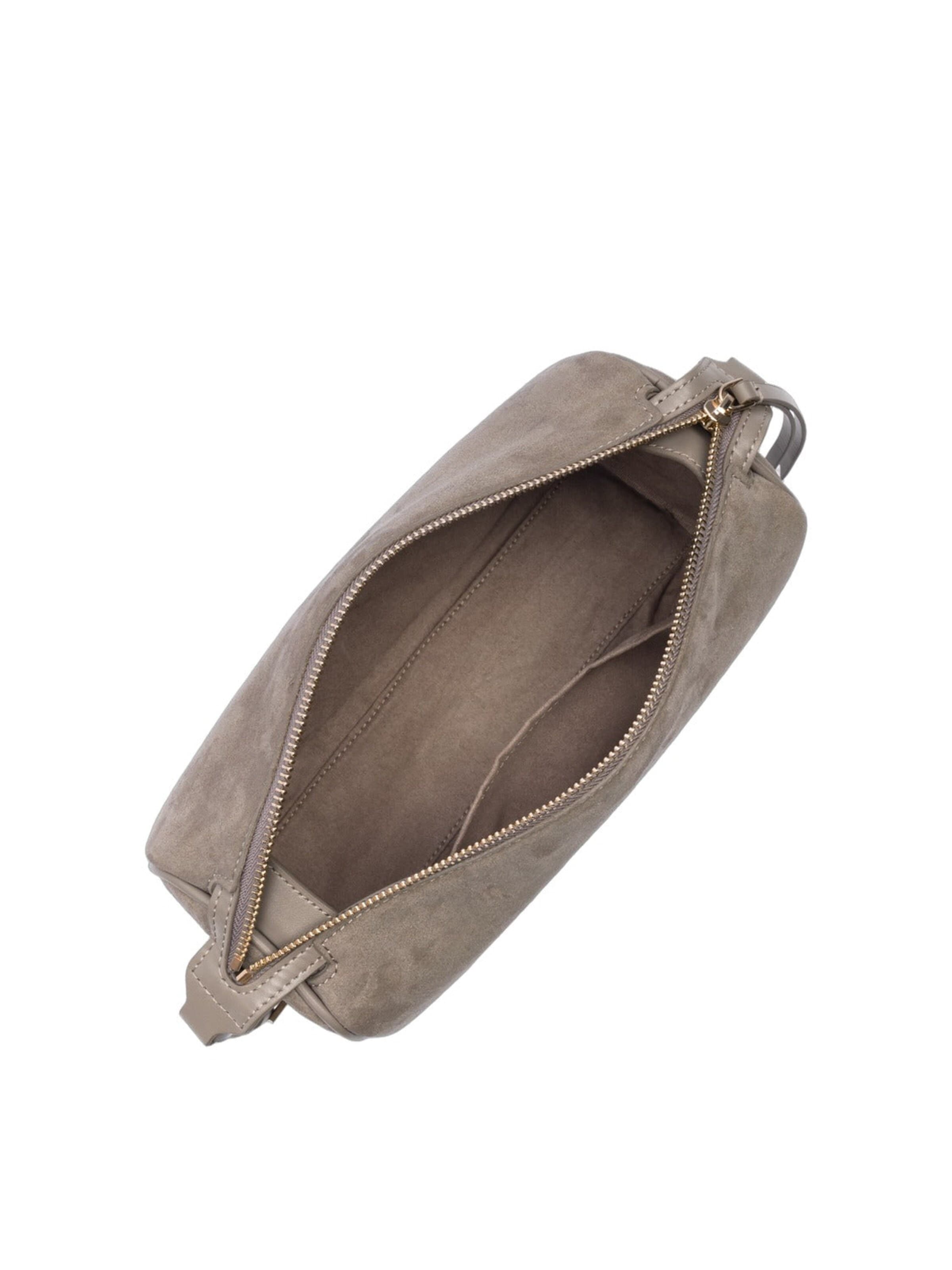 LANCASTER Paris Kabelka 'Lancaster Sac rectangle Zippé M Suède Galet' - Sivá