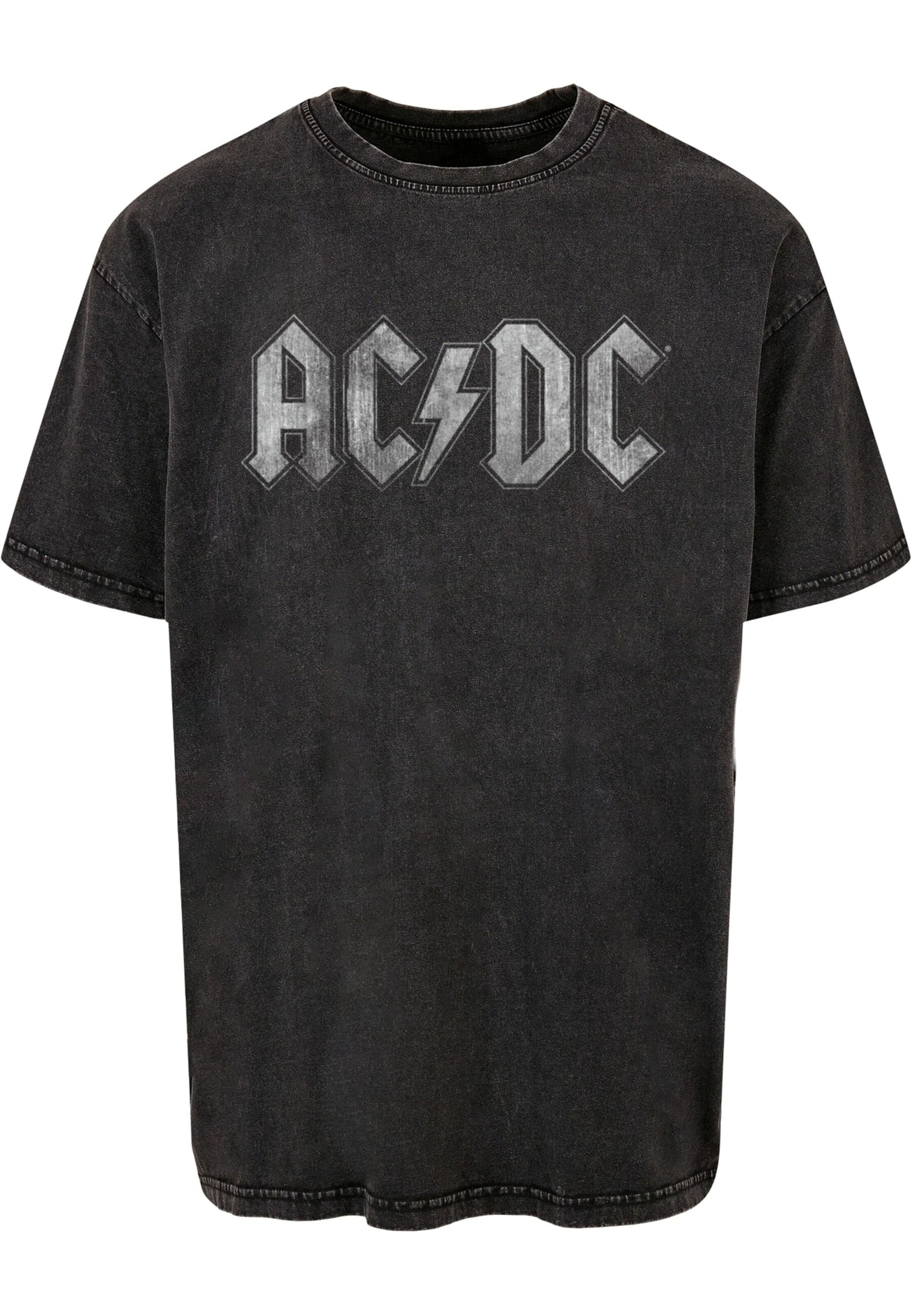 Merchcode Shirt 'ACDC' in Grijs: voorkant