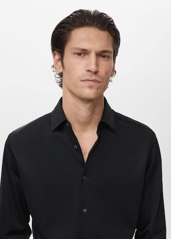 MANGO MAN Regular fit Button Up Shirt 'Adana' in Black
