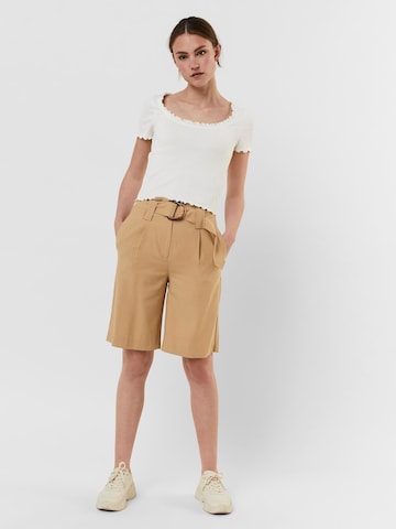 VERO MODA Wide Leg Shorts 'Orla' in Braun