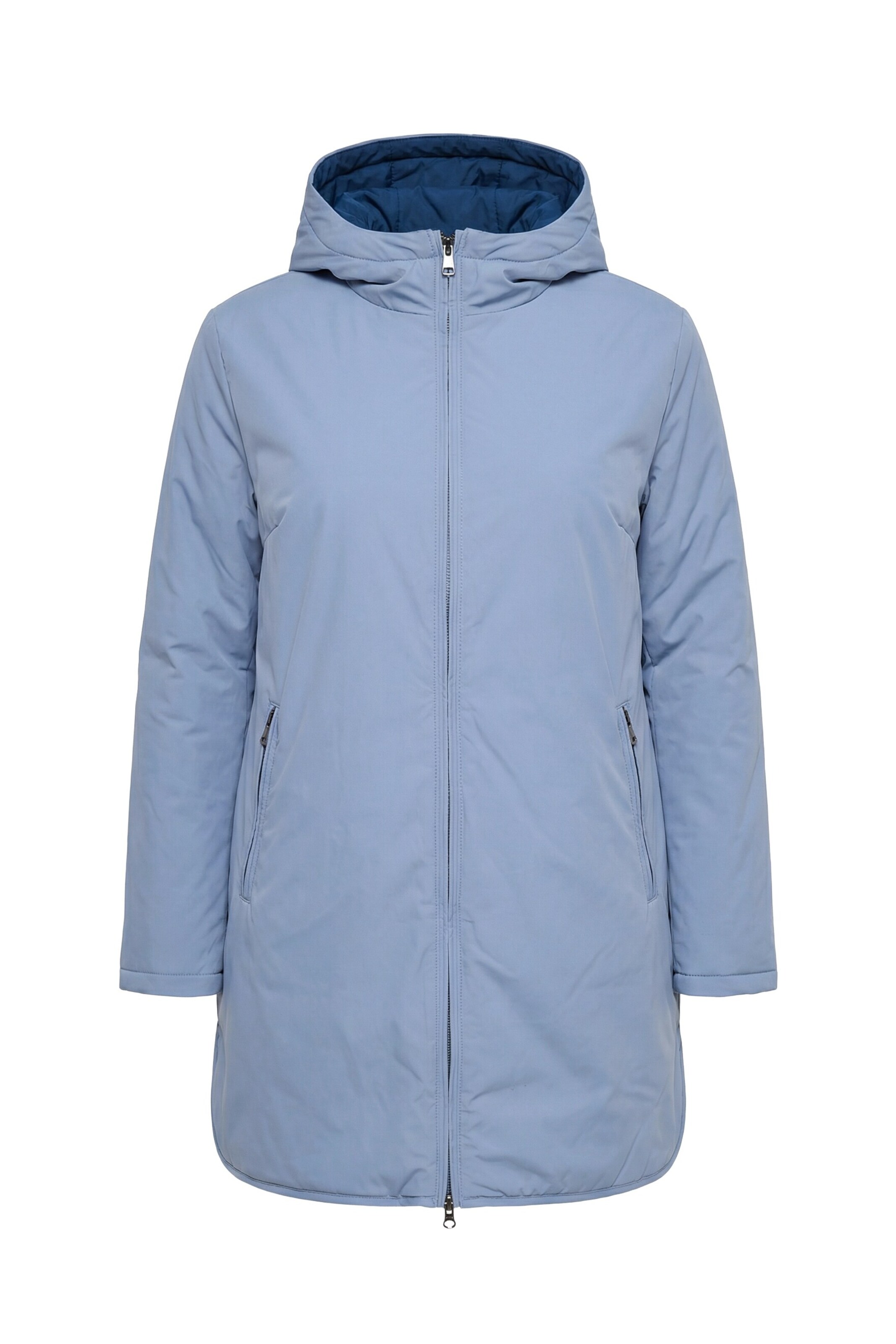 Ulla Popken Winterjas in Blauw: voorkant