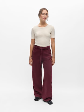 OBJECT Wide Leg Jeans 'OBJRosie' in Rot