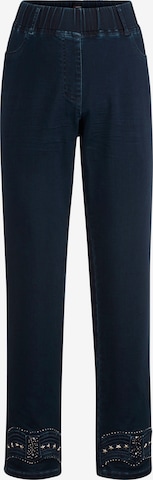 Coupe slim Pantalon MIAMODA en bleu : devant