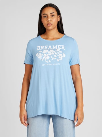 T-shirt 'ANINA' ONLY Carmakoma en bleu : devant