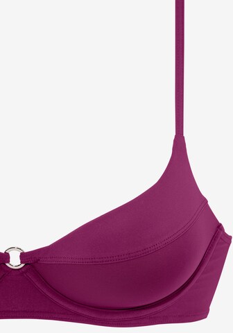 LASCANA T-Shirt Bikini in Lila