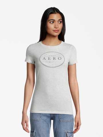 T-shirt AÉROPOSTALE en gris : devant