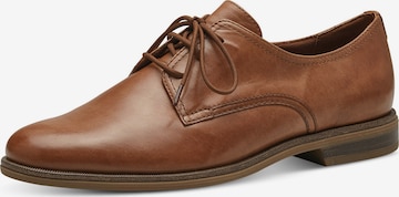 TAMARIS Lace-up shoe in Brown: front
