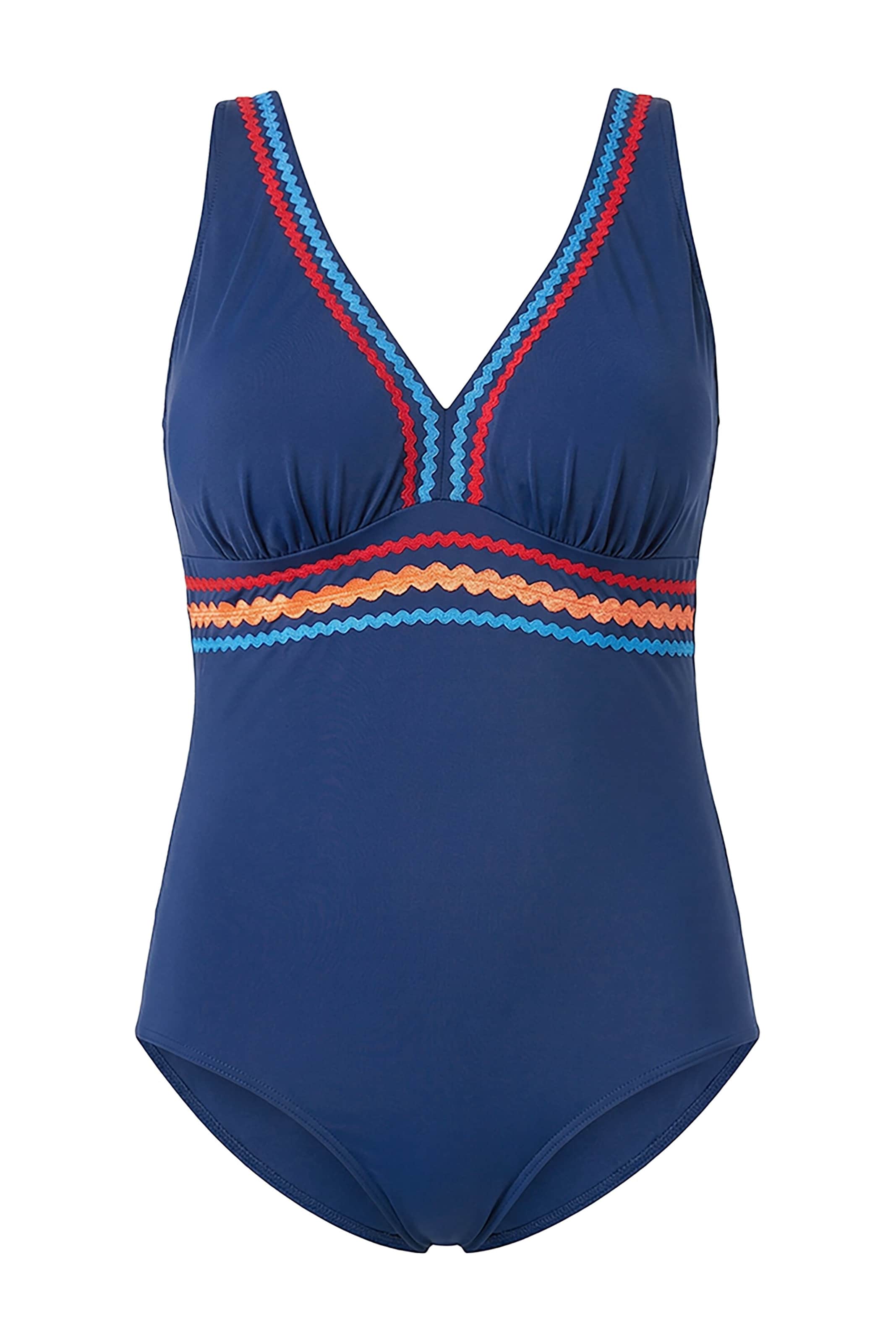 Ulla Popken Swimsuit in Blue: front