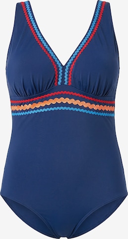 Ulla Popken Badpak in Blauw: voorkant