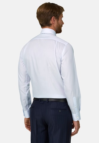 Coupe slim Chemise business Boggi Milano en bleu : derrière
