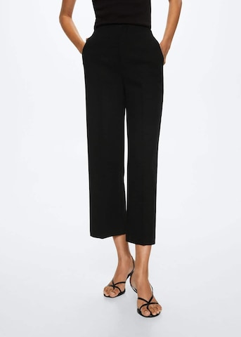 MANGO Wide leg Pantalon 'Rita' in Zwart: voorkant