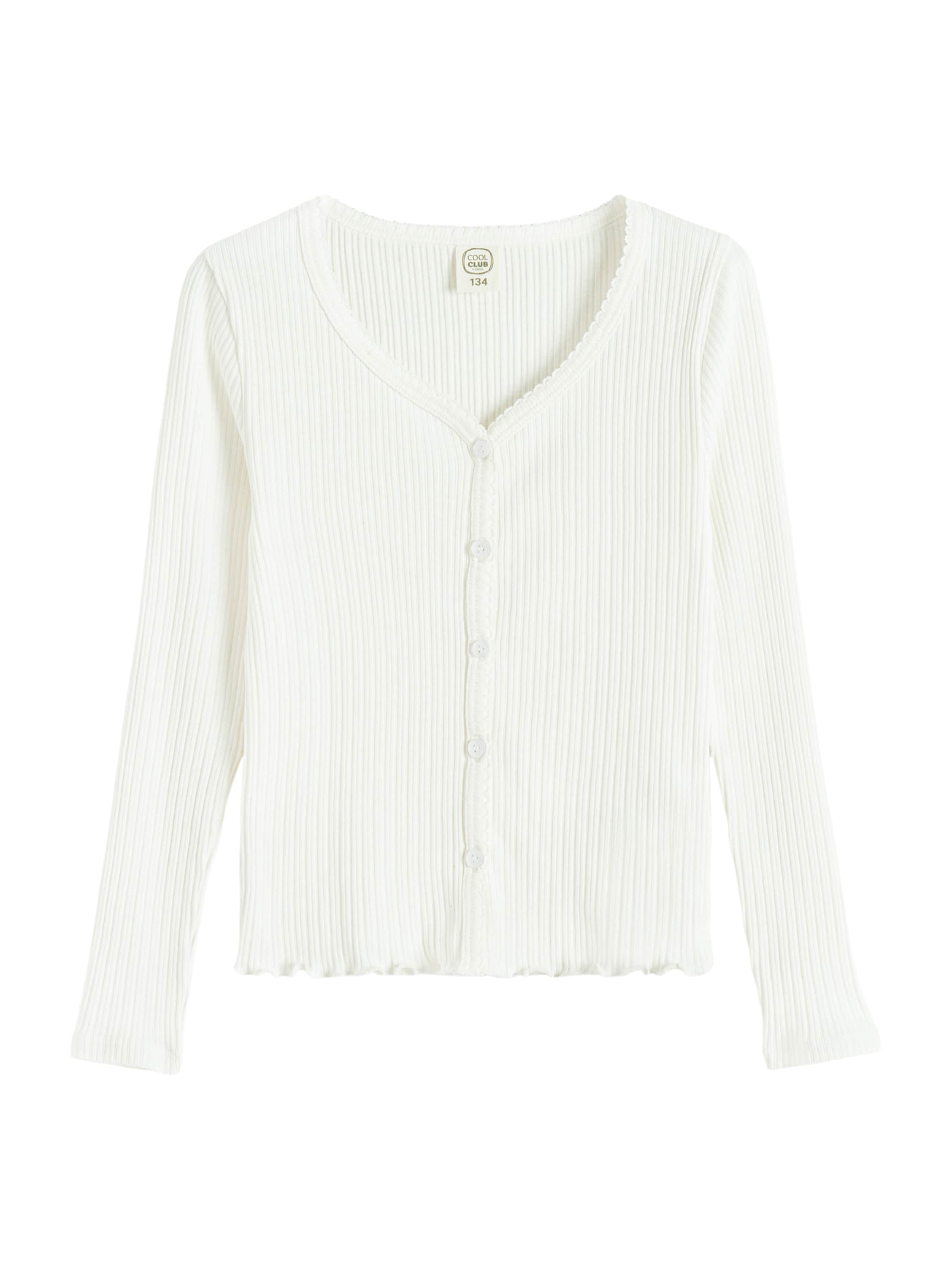 Cool Club Вязаная кофта в Белый: спереди