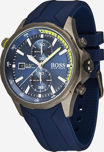 BOSS Casual Analoguhr 'GLOBETROTTER, 1513821' in blau / grün, Produktansicht