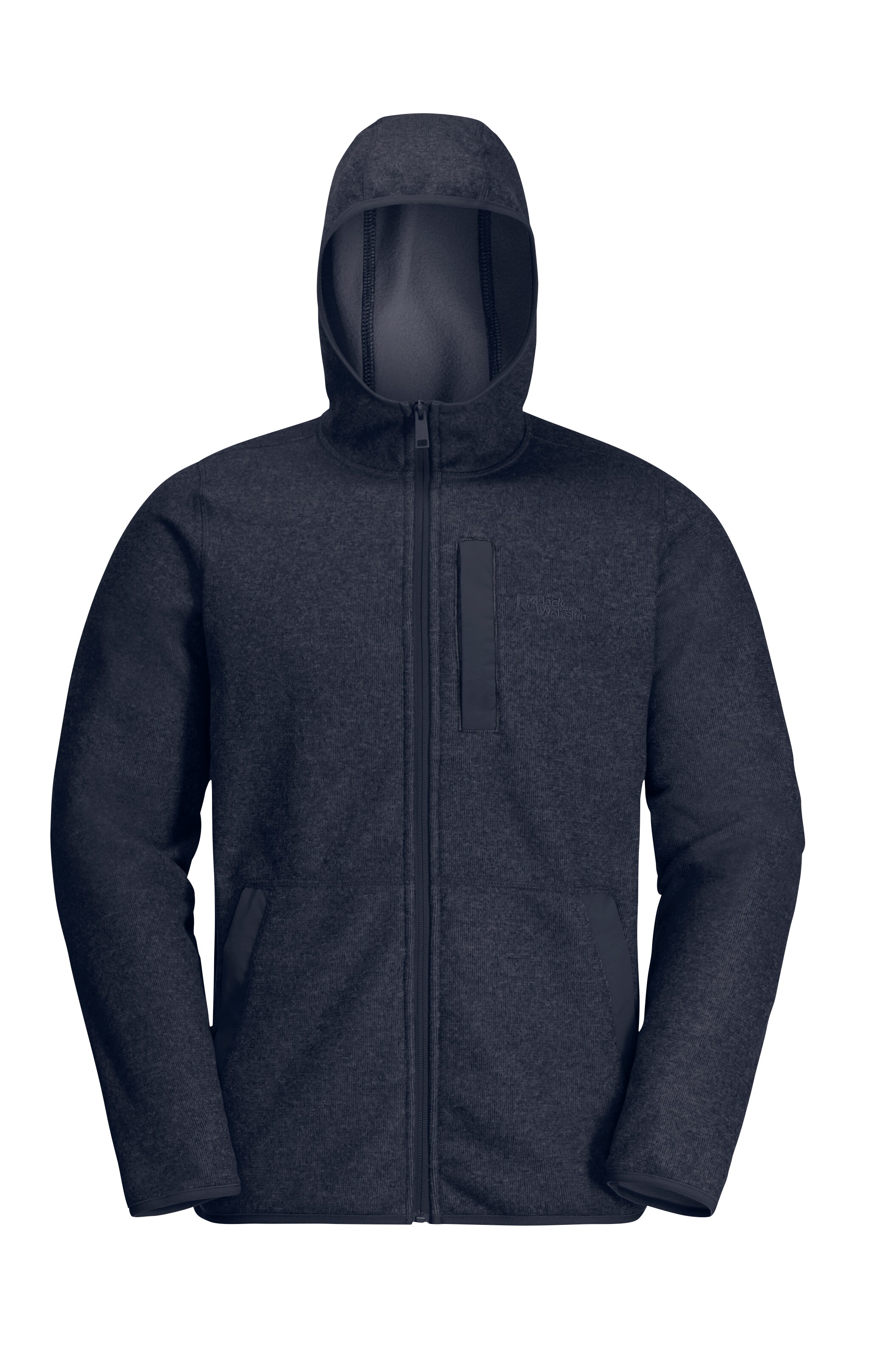 JACK WOLFSKIN Fleece Jacket in Black: front