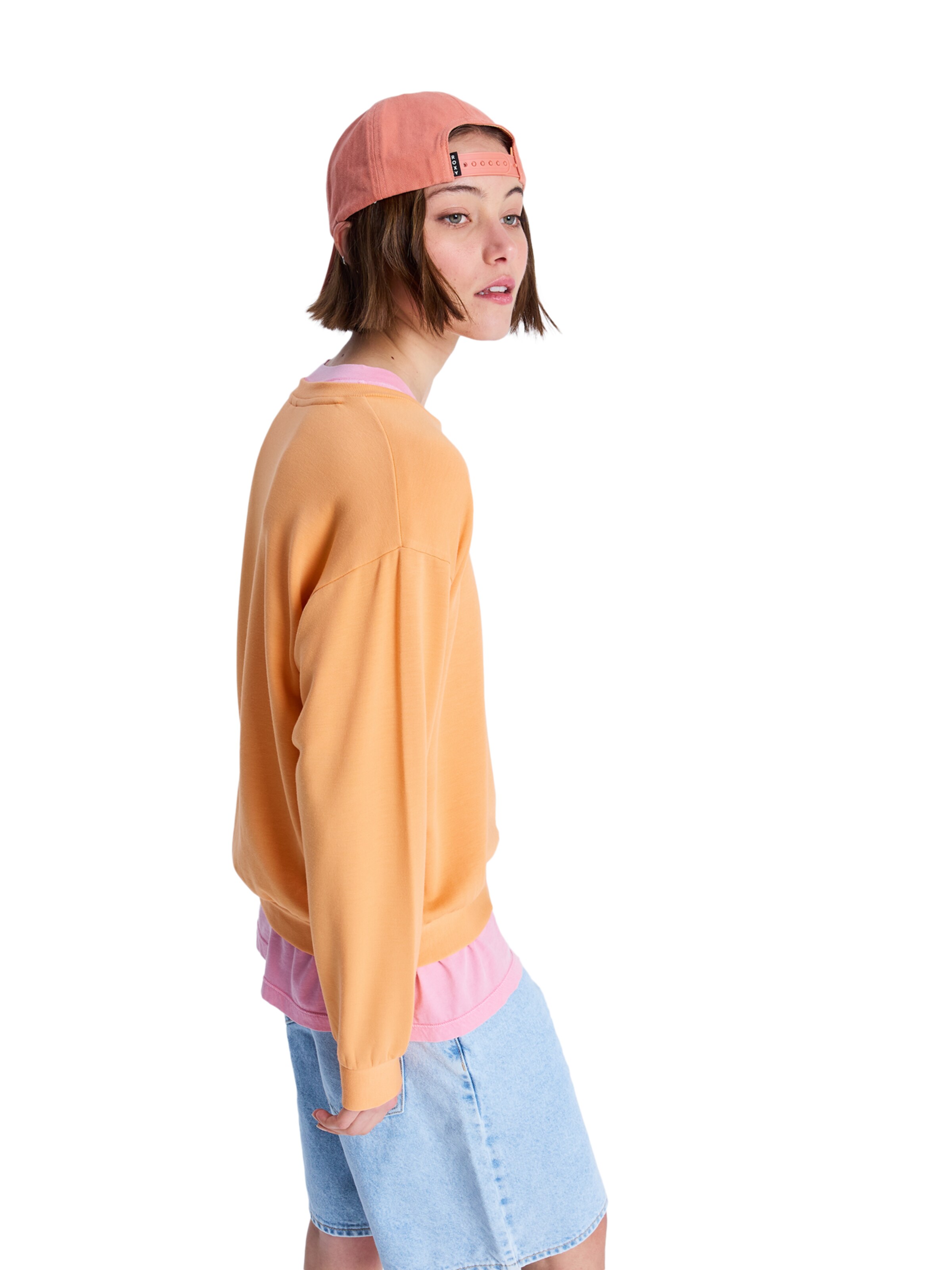 ROXY Sweatshirt 'Surfing By Moonlight' in Orange