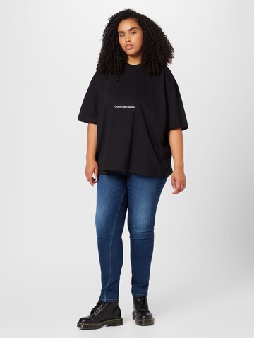 Calvin Klein Jeans Curve Shirt in Zwart