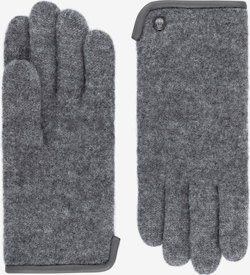 Mezzoguanti 'FELTED WOOL' di Roeckl in grigio: frontale