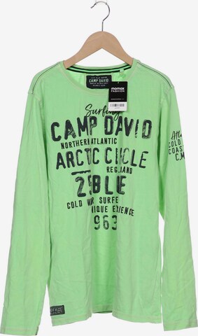 CAMP DAVID Langarmshirt M in Grün: predná strana