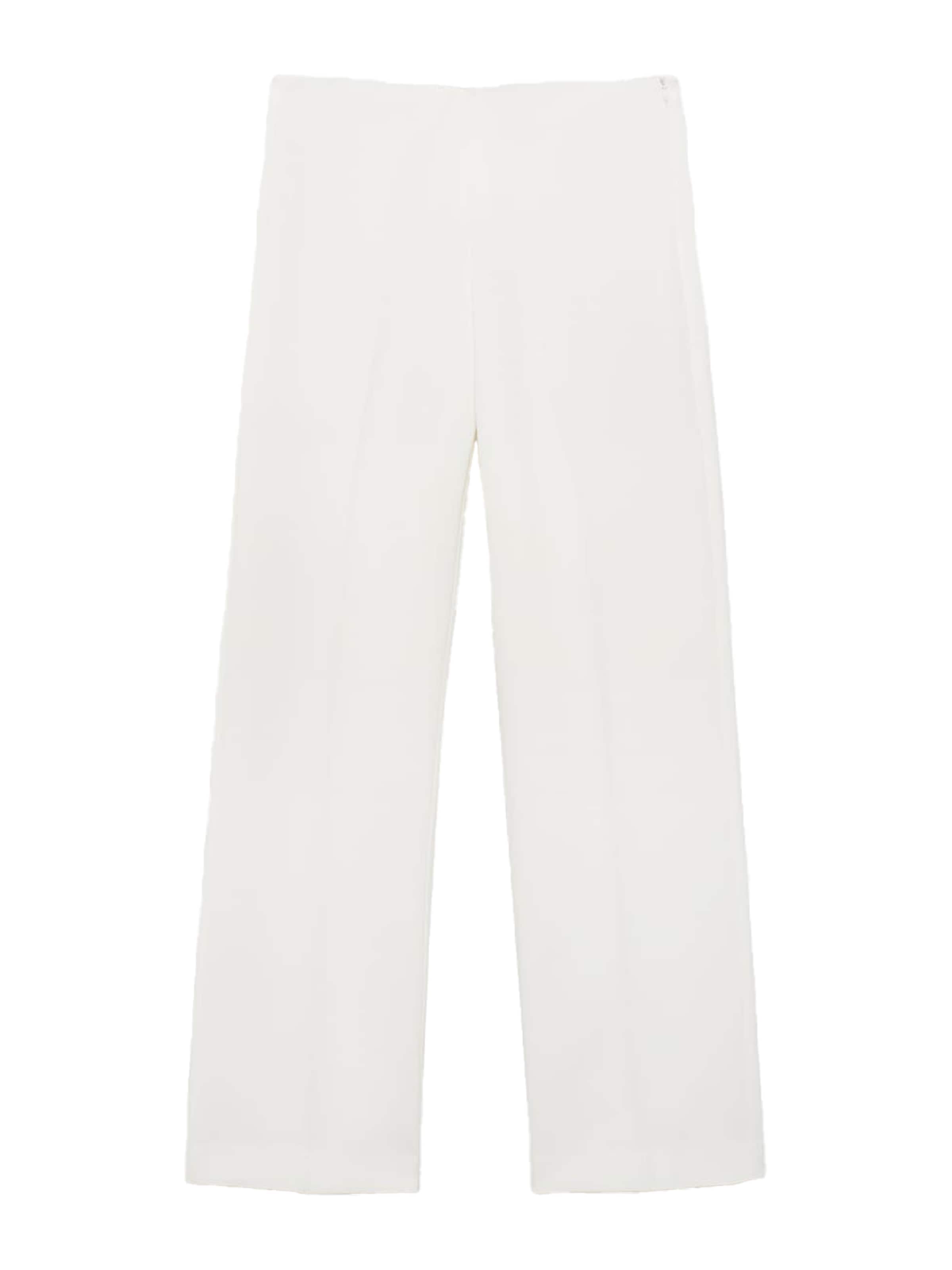 MANGO Široke hlačnice Hlače na rob 'IGUANA' | bela barva: sprednja stran