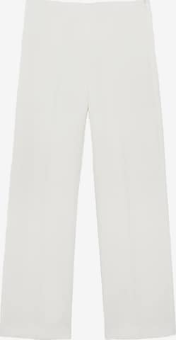 MANGO Wide Leg Suorat housut 'IGUANA' värissä valkoinen: etupuoli