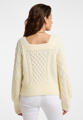 Pullover 'Tylin' di faina in bianco