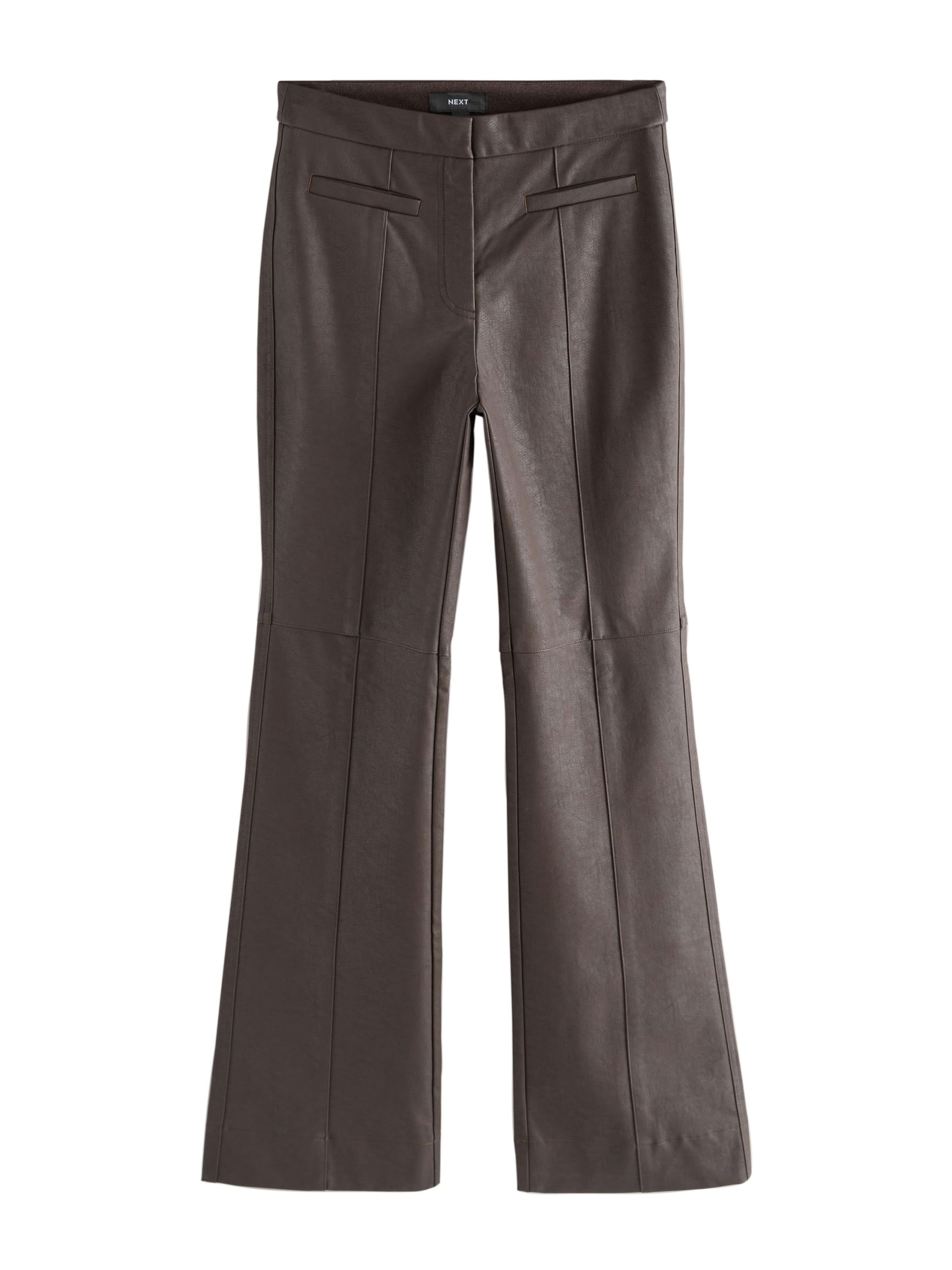 Next Bootcut Hlače na rob | rjava barva: sprednja stran