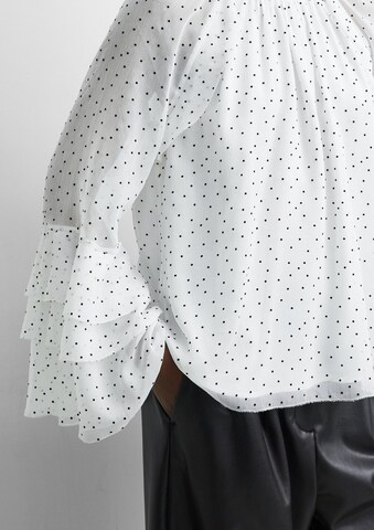 COMMA Blouse in Wit: zijkant