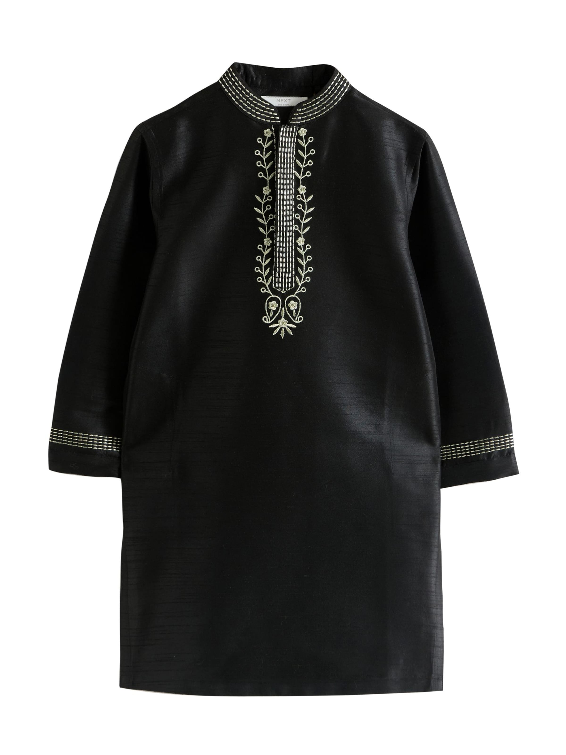 Next Regular Fit Kurta in Schwarz: Vorderseite