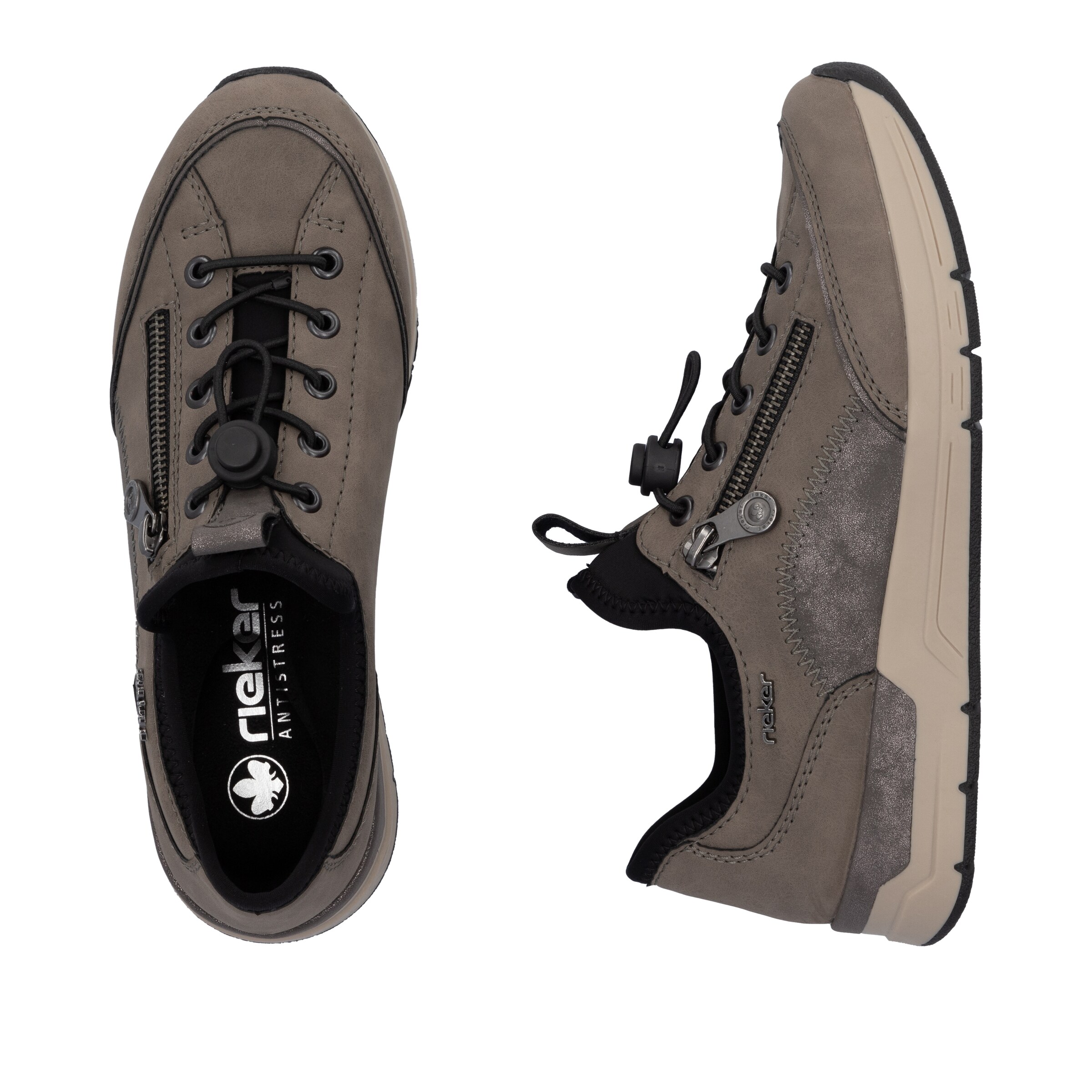 Rieker Athletic Lace-Up Shoes in Grey