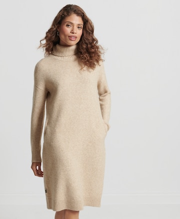 Superdry Strickkleid in Beige: predná strana