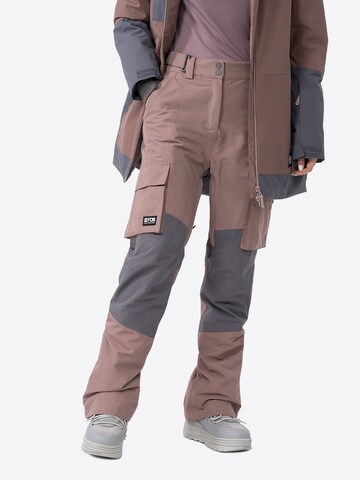 Regular Pantalon outdoor 4F en marron : devant