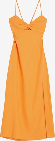 Bershka Letnia sukienka w kolorze pomarańczowy: przód