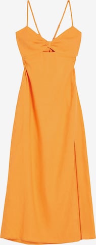 Rochie de vară de la Bershka pe portocaliu: față