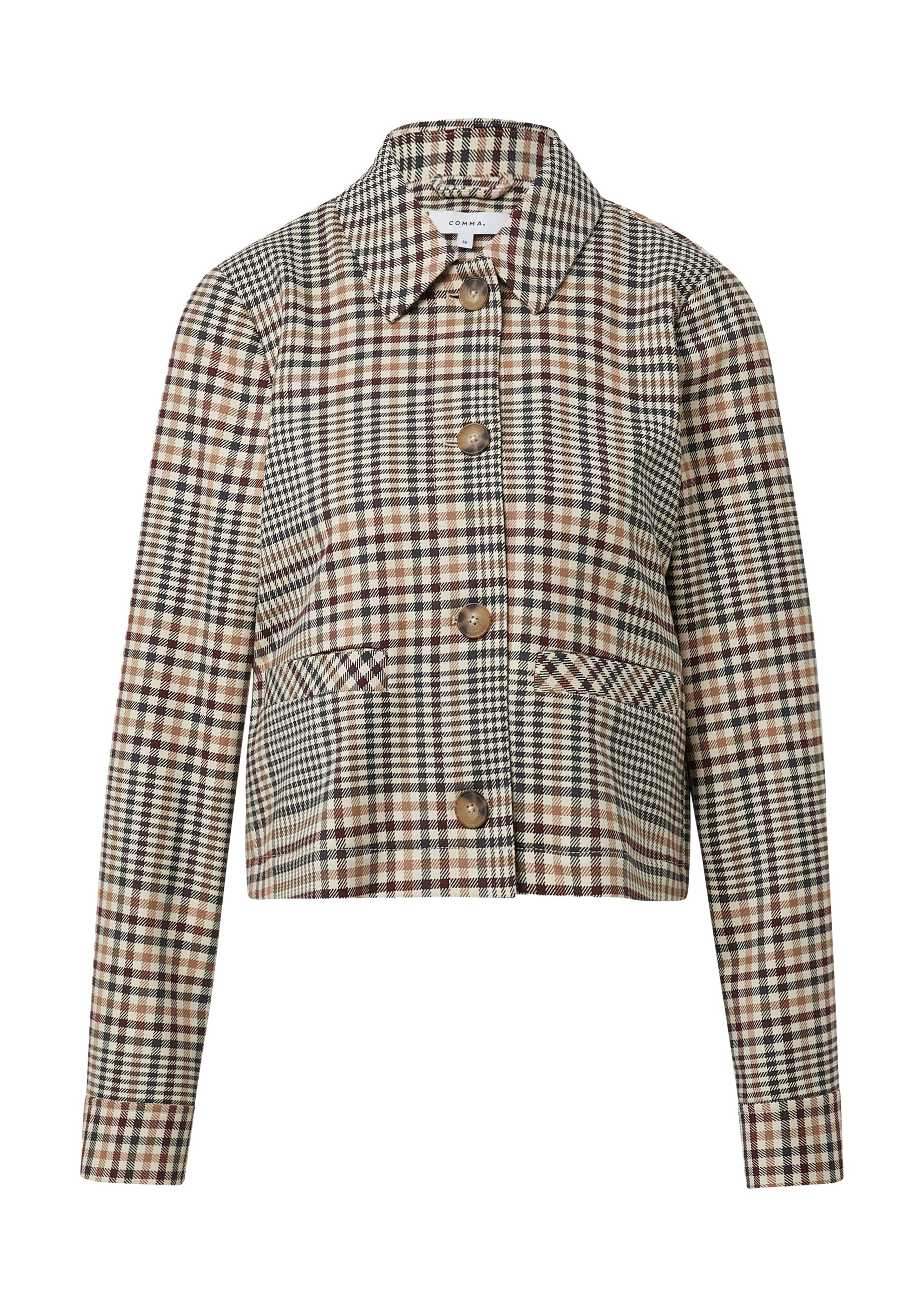 COMMA Tussenjas in de kleur Beige / Camel / Wijnrood / Zwart, Productweergave