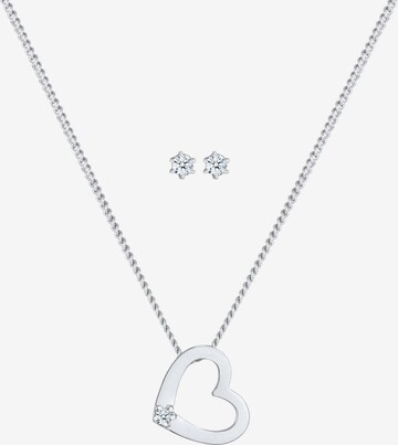 Elli DIAMONDS Schmuckset Herz in Silber: predná strana