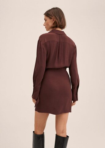 MANGO Shirt Dress 'Quant' in Brown