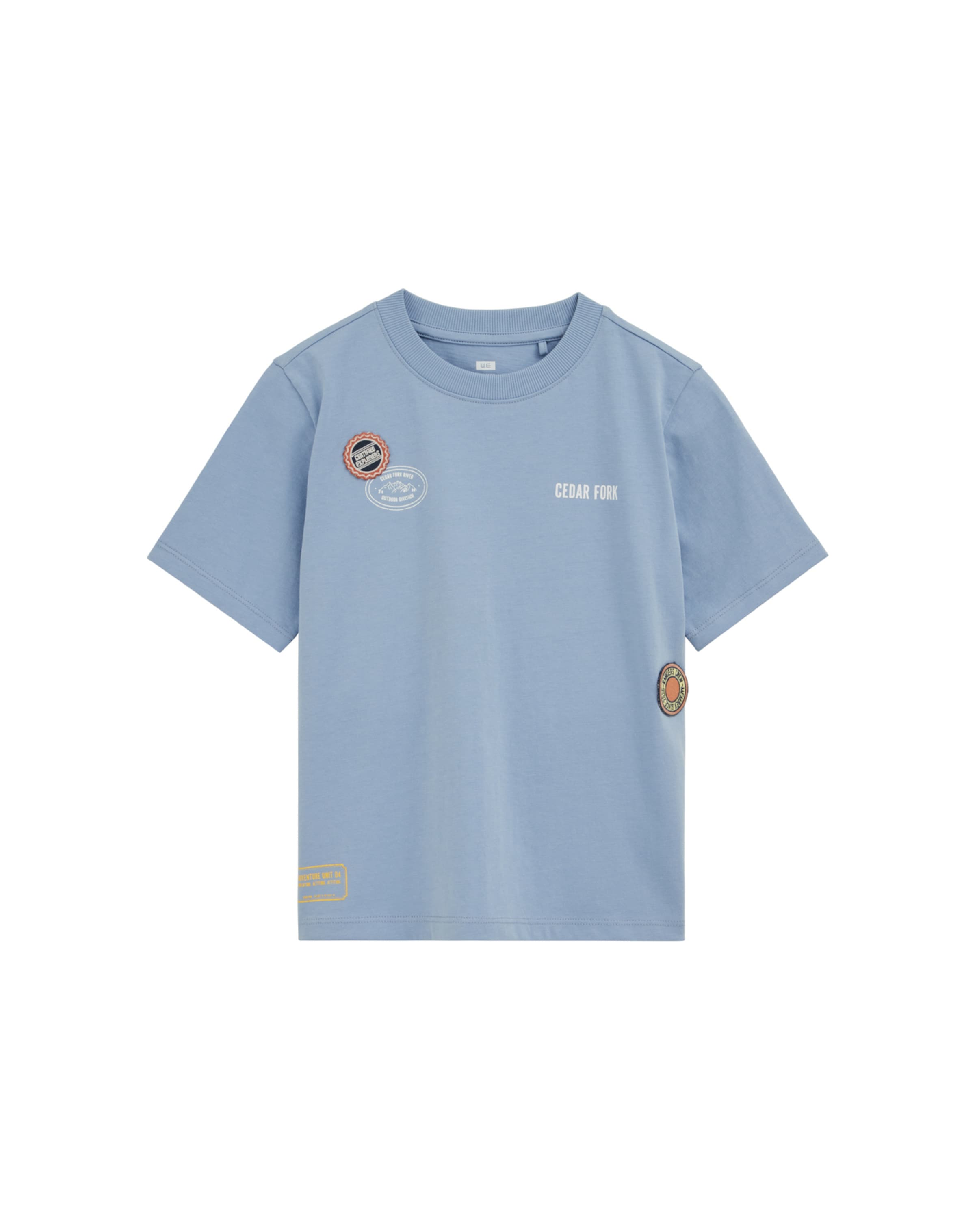 T-Shirt WE Fashion en bleu : devant