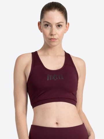 Bustino Reggiseno sportivo 'Kembley' di Benlee in rosso: frontale
