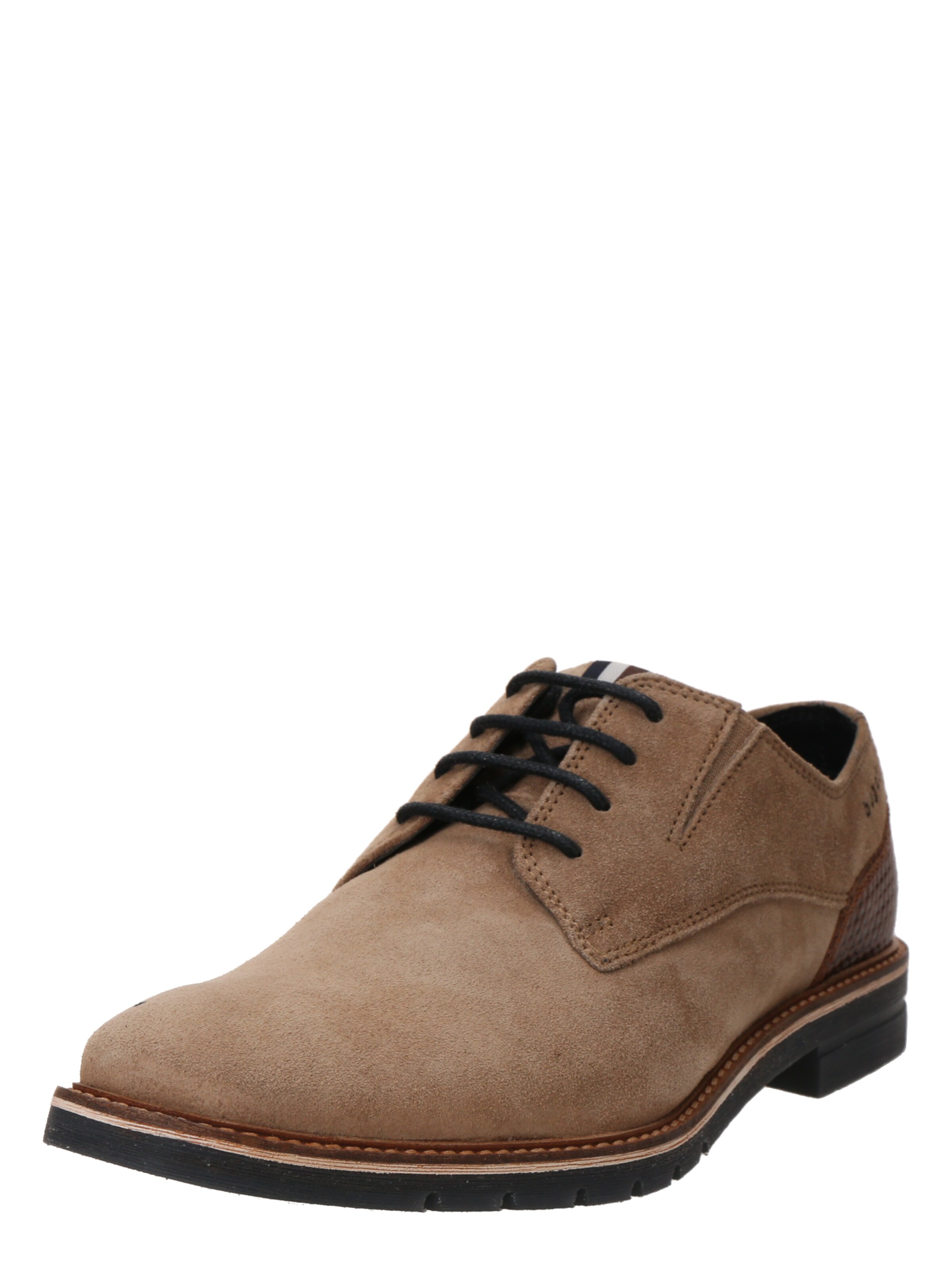 Chaussure à lacets bugatti en beige : devant