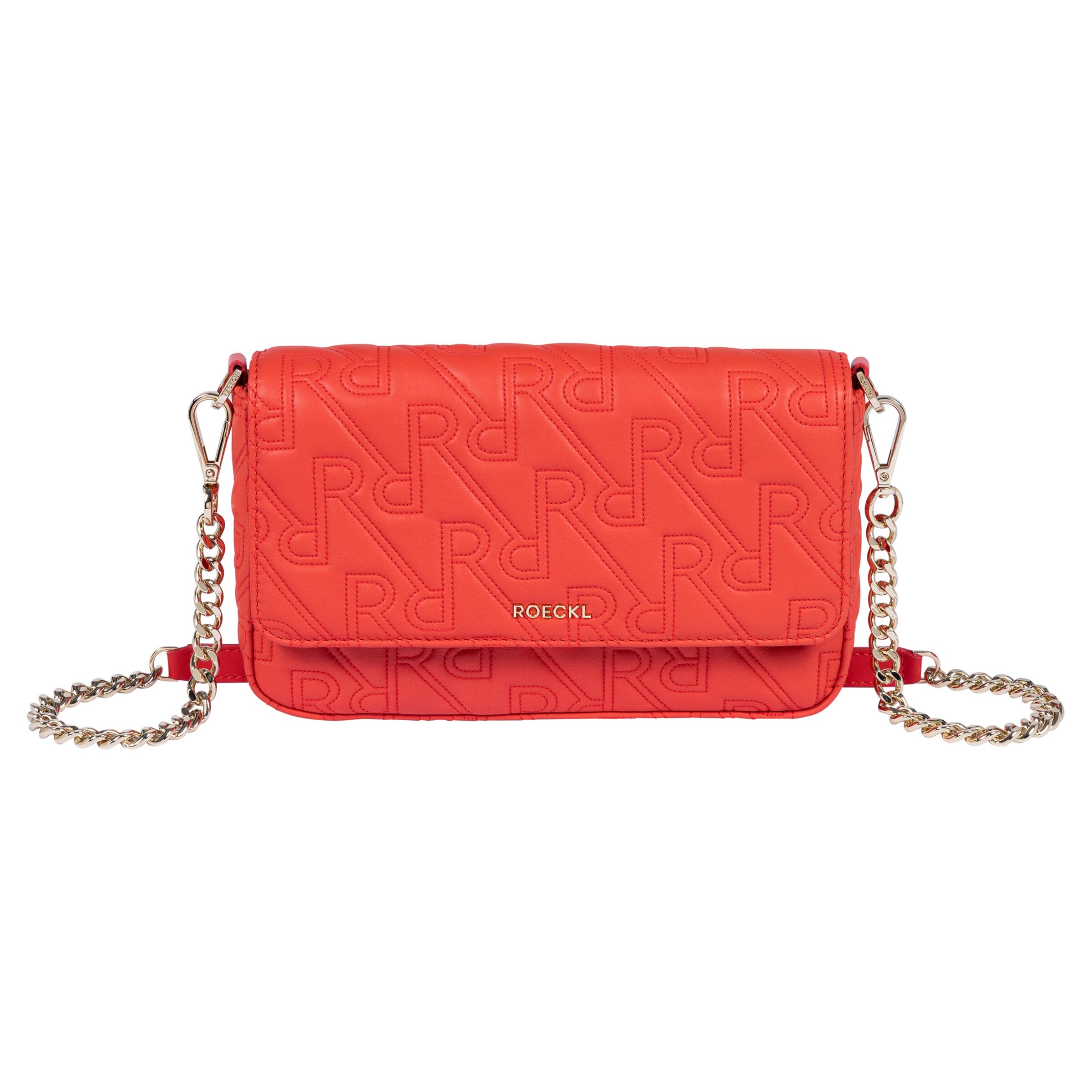 Roeckl Schoudertas in de kleur Donkeroranje, Productweergave