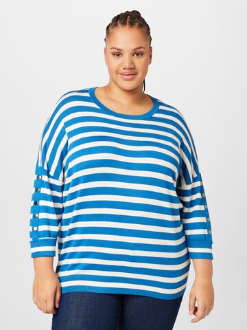 T-shirt Fransa Curve en bleu : devant