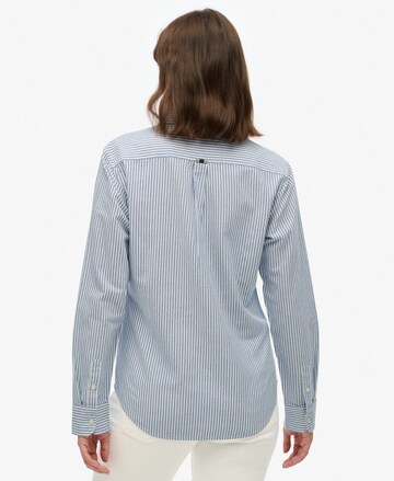Superdry Blouse 'Oxford' in Blauw
